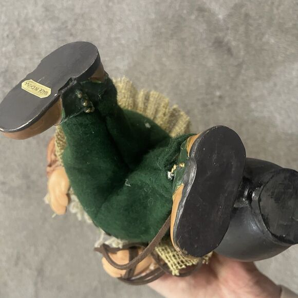 St. Patrick's Day Leprechaun Figure with Pot of Gold 12" Standing Leopard Coat - Picture 10 of 11